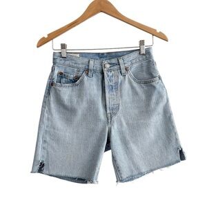 Levi’s 501 80s Cutoff Denim Striped Bermuda Shorts